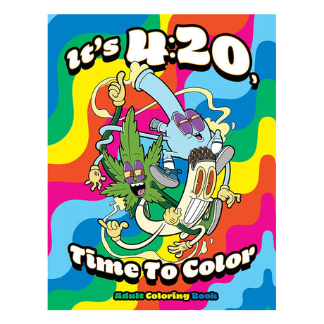 Wood Rocket Adult Coloring Book with 'It's 4:20, Time To Color' title, fun & novelty design, 8.5" x 11"