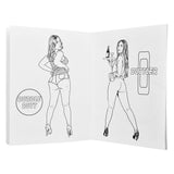 Wood Rocket Sexy Butts Coloring Book open to show two pages of playful adult illustrations.