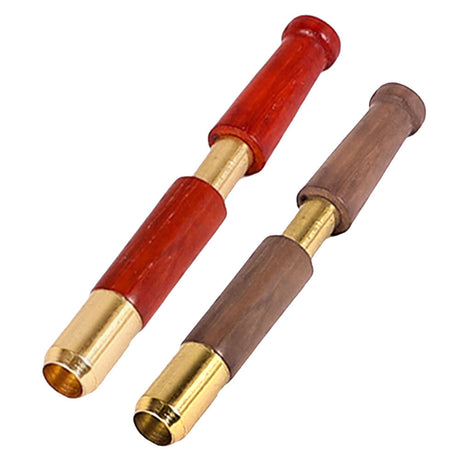 Wooden & Brass Single Hitter Ejector Taster Bats in Assorted Colors, Top View