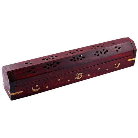 Wooden Coffin-Style Incense Burner