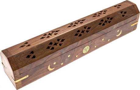 Wooden Coffin-Style Incense Burner