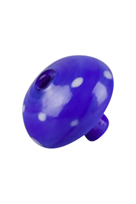 Assorted colors borosilicate glass mushroom-shaped carb cap for dab rigs, side view