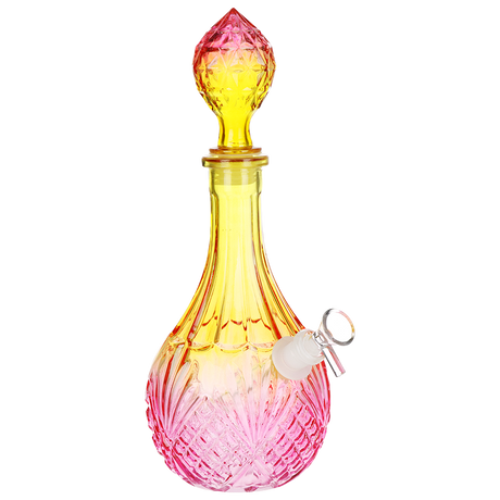SeshGear Vintage Decanter Style Ombre Glass Water Pipe | Water Drop | 12.25" | 14mm F | Colors Vary