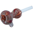 LA Pipes Wrap-n-Rake Bubble Pull-Stem Slide Bowl in Red, Borosilicate Glass, Side View