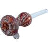 LA Pipes Wrap-n-Rake Bubble Pull-Stem Slide Bowl in Red, Borosilicate Glass, Side View