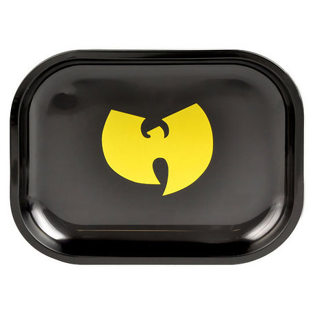 Wu Tang Metal Rolling Tray - Compact 7"x5.5" with Iconic Logo - Top View, Perfect for Dry Herbs