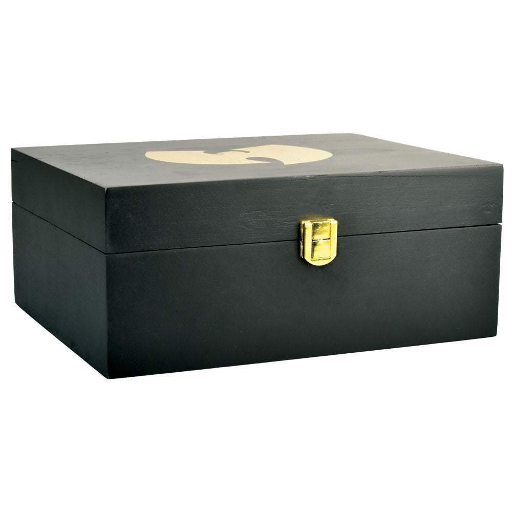 Wu Tang themed black smokers kit box with logo, front view, essential rolling accessories included