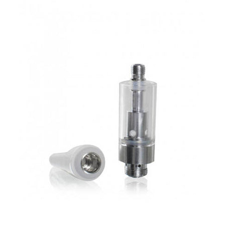 Wulf Micro Plus Cartridge Vaporizer in Silver, Portable Design, Front View on White Background