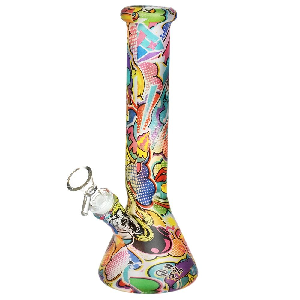 Wyld Style Glass Beaker Water Pipe | 9.5" | 14mm F | Designs Vary