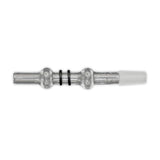 Arizer Borosilicate Glass Vaporizer Whip Connector, Front View on Seamless White Background