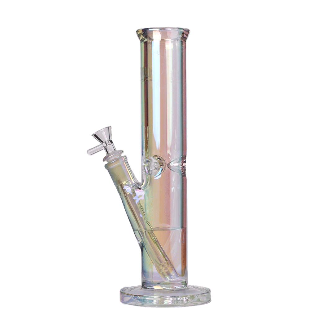 Ric Flair Drip Water Pipe in Borosilicate Colored Glass with 14mm Bowl Front View