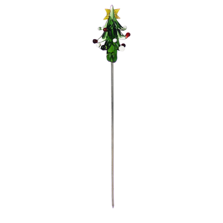Christmas Collection Glass Tip Hairpin Poker Tool | 5" | Assorted Styles | 4ct Bundle