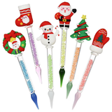 Christmas Collection Glow In The Dark Dab Tool | 6.25" | Assorted Styles | 6ct Bundle