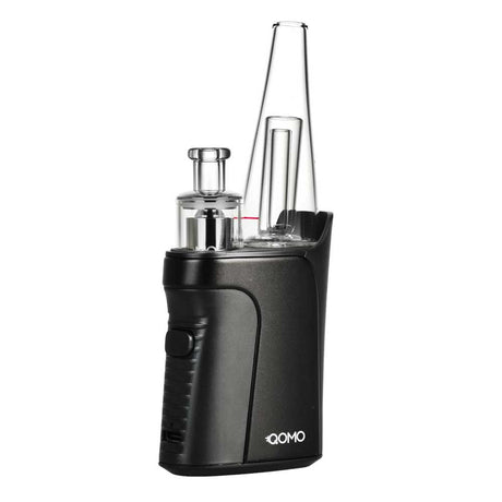 XMAX QOMO Black Electric Dab Rig, Portable Ceramic & Glass Vaporizer for Concentrates, Front View