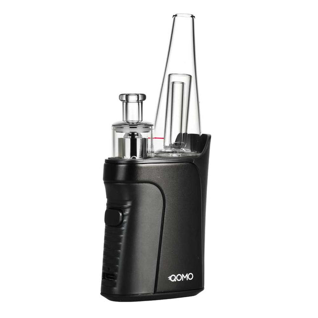 XMAX QOMO Black Electric Dab Rig, Portable Ceramic & Glass Vaporizer for Concentrates, Front View