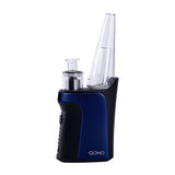 XMAX QOMO Portable Electric Dab Rig in Blue, Compact Design, Front View on White Background