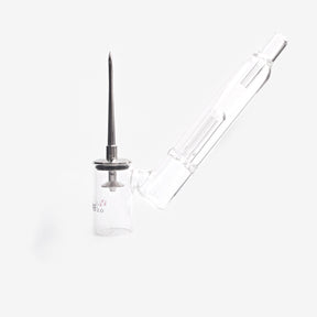 XVape V-One 2.0 Glass Bubbler with Carb Cap, clear borosilicate, portable design, side view