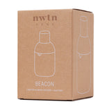 NWTN Home Beacon Lighter Ashtray packaging, front view with product line art on brown box