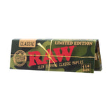 RAW Classic Camo Rolling Papers - Limited Edition 1/4 Size Pack Front View