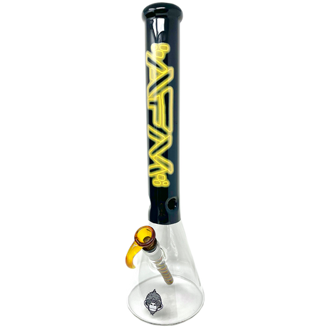 AFM 18" Neon Lights Sleeve Beaker Bong in Golden Yellow with 14mm Female Joint