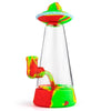 Glass Silicone UFO Bong with Glow-in-the-Dark Lid