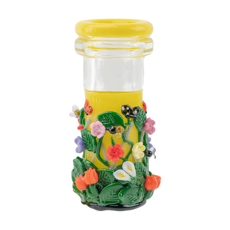 Empire Glassworks 8.4" Floral Sunshine Garden Beaker Bong with Dichroic Glass Bowl