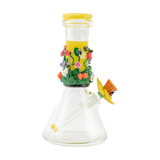 Empire Glassworks Sunshine Garden Beaker Water Pipe with Colorful Floral Design