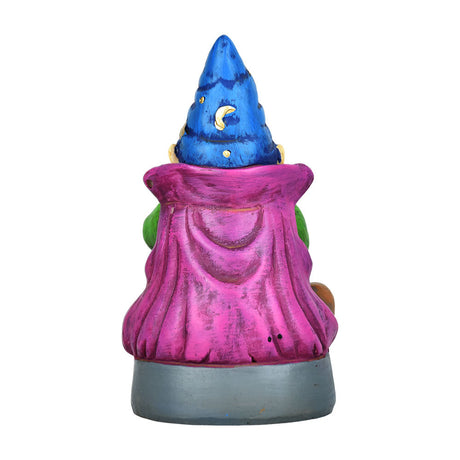 Yes Or Gnome Resin Figurine, 4.25" tall, whimsical design with moon detail, back view on white background