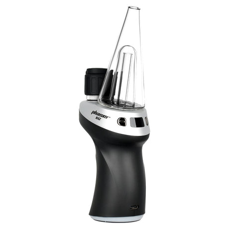 Yocan Phaser MAX E-Rig in Black - 1800mAh battery portable electric rig with ceramic bowl, side view