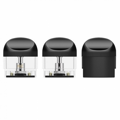 Yocan Evolve 2.0 ceramic pods 4pk, black, clear tanks, portable design, front view