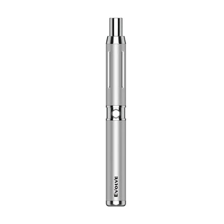 Yocan Evolve-C Vaporizer in Silver, Portable 650mAh Battery, Front View on White Background
