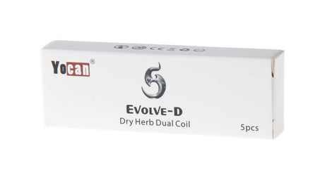 Yocan Evolve-D Plus Dry Herb Coil 5-Pack, Front View on Seamless White Background