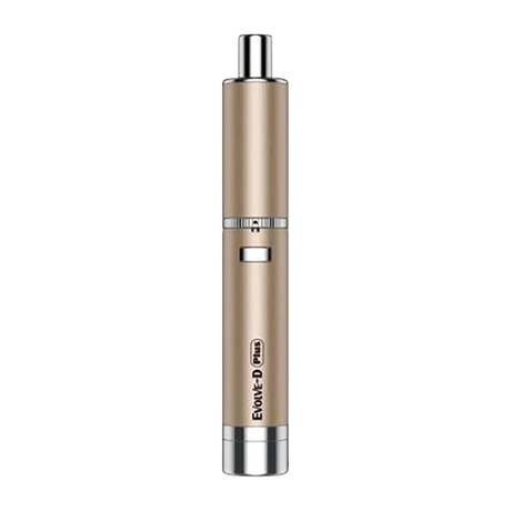 Yocan Evolve-D Plus Vaporizer in Champagne, compact design for dry herbs, 1100mAh battery