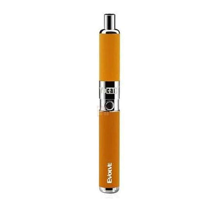 Yocan Evolve-D Vaporizer in Orange, Portable Steel Design, 650mAh Battery for Dry Herbs, Front View