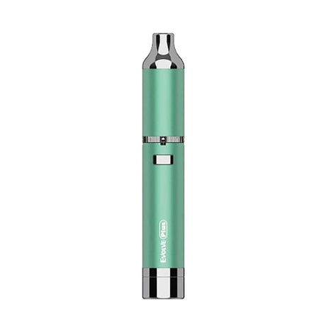 Yocan Evolve Plus Vaporizer in Azure Green, portable quartz dab pen with 1100mAh battery, front view