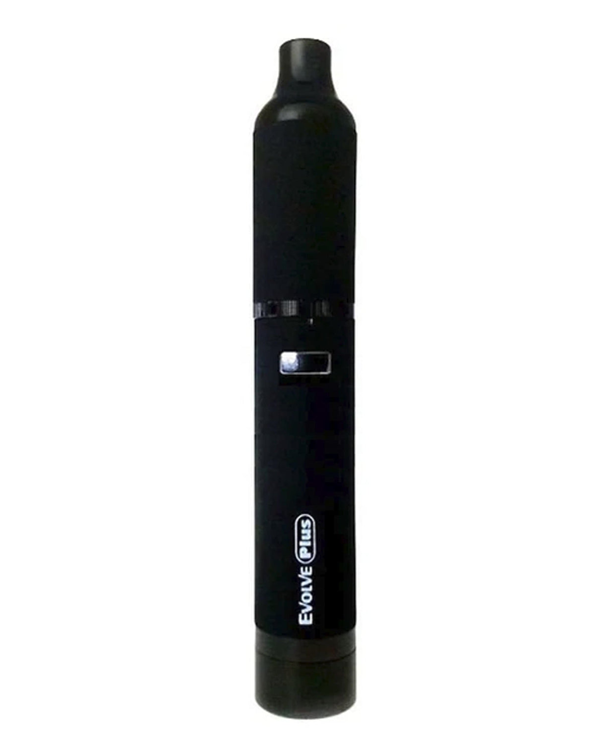 Yocan Evolve Plus Vaporizer in Midnight Black, front view, 1100mAh battery, quartz dual coil for concentrates