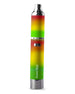 Yocan Evolve Plus Vaporizer in Rasta colors, portable wax pen with quartz coil, front view on white background