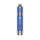 Yocan Evolve Plus XL Vaporizer in Blue, front view, portable quartz dab pen with magnetic cap