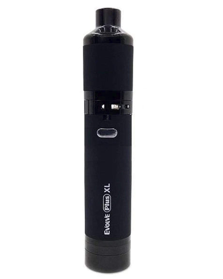 Yocan Evolve Plus XL Vaporizer in Midnight Black, front view, portable quartz dab pen