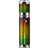 Yocan Evolve Plus XL Vaporizer in Rasta colors, front view, portable design for concentrates