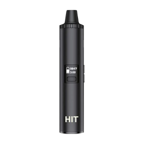 Yocan Hit Dry Herb Vaporizer in Black, Portable Design with Digital Display, Front View