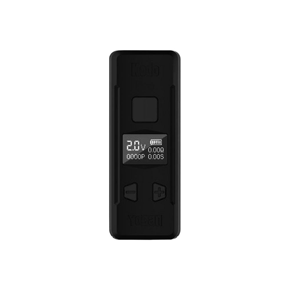 Yocan Kodo Pro 510 Box Mod in Black, 400mAh with Digital Display, Front View