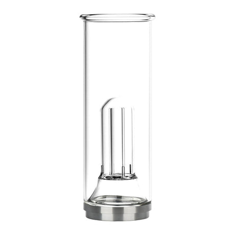 Yocan Pillar Clear Borosilicate Glass Mouthpiece for E-Rigs, Front View on White Background