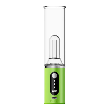 Yocan Pillar TGT Tech Electric Dab Rig in Green, 1400mAh battery, front view on white background