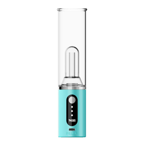 Yocan Pillar Electric Dab Rig in Teal with 1400mAh Battery - Front View on White Background