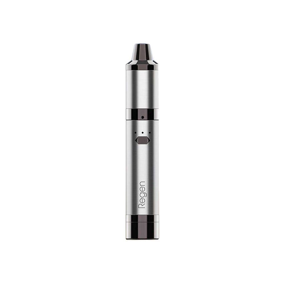 Yocan Regen green wax pen with variable voltage, quartz coil, and 1100mAh battery - front view
