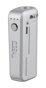 Yocan UNI Box Mod in silver, 650mAh battery, compact design, front view, perfect for travel