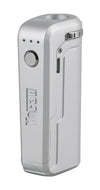 Yocan UNI Portable Box Mod in Silver, compact design with battery power, side view on white background