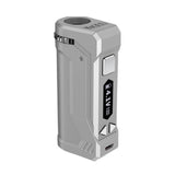 Yocan UNI PRO Box Mod in Silver, Portable 650mAh Battery for Concentrates, Side View
