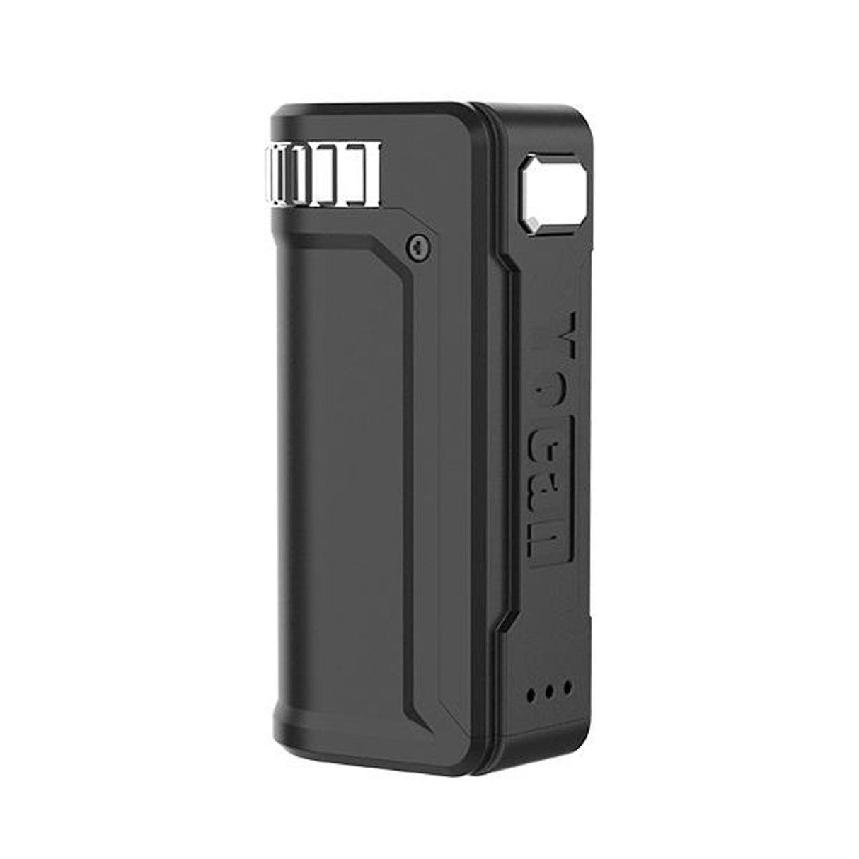 Yocan UNI-S Universal Box Mod in Black, Portable Metal Vaporizer for Concentrates, Side View